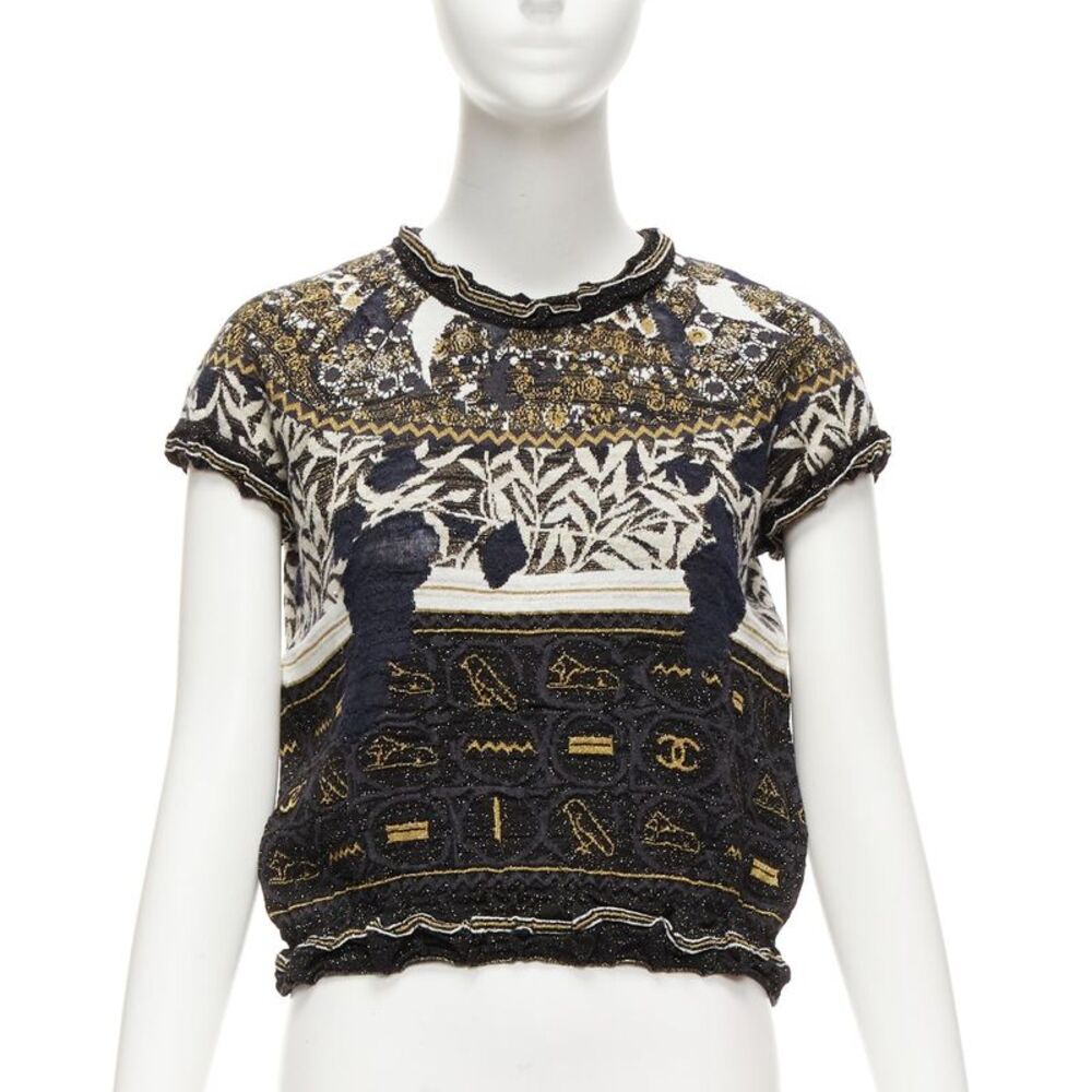 Chanel 2019 Gold Cap Sleeve Sweater